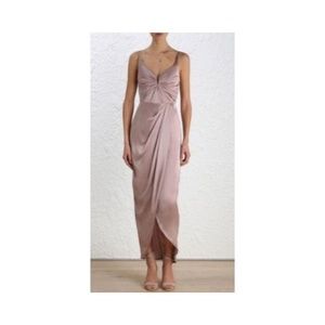 Zimmermann Sueded Drape Long Dress